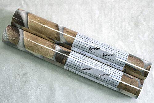 Image of Eurotex 3D Textured PVC Stone Brick Design Wallpaper Roll for Living Room, Bedroom Walls (Size- 0.53cm x 10Mtr)