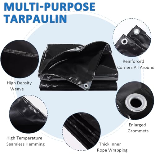 Lona resistente de 500 g/m² impermeable para exterior y camping de 1.5x2m 3