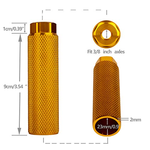 image for SMALL STAR Bike Pegs 2Pcs Aluminum Alloy Anti-Skid Lead Foot Bicycle P