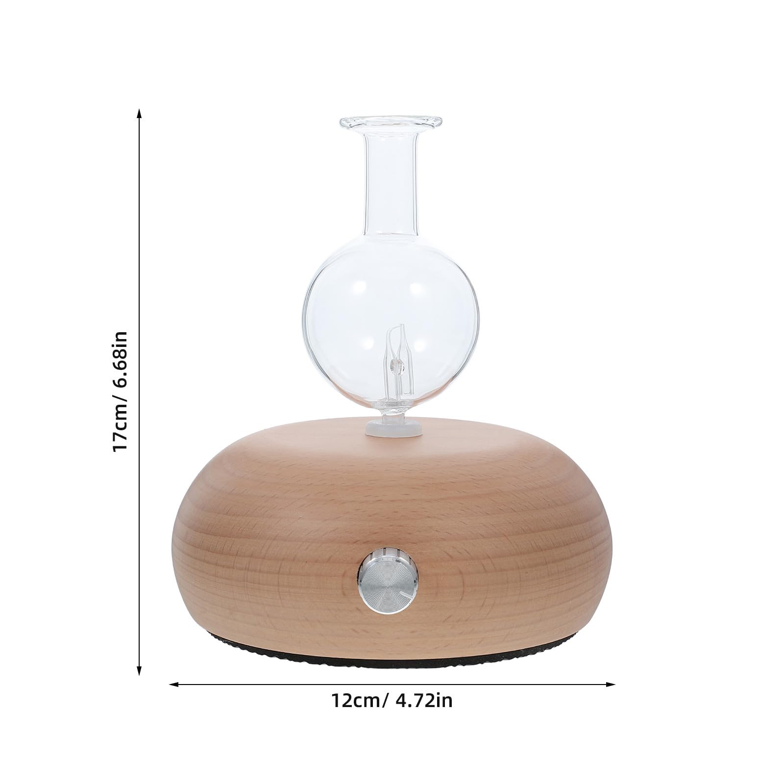 Diffuseur d'Huiles Essentielles en Bois avec Flacon en Verre 6W