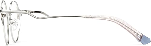 Miniatura 2 de Cyxus Lentes redondos con bloqueo de luz azul para mujer, marco de metal, filtro UV, lentes transparentes 8132