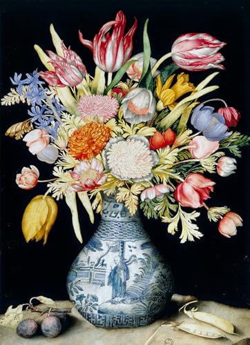 Tableau Fleurs par Giovanna Garzoni pour sublimer votre salon moderne 60x90cm