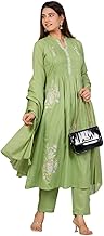 Women Pure Cotton Embroidery Work Long kurta Pant And Dupatta Set