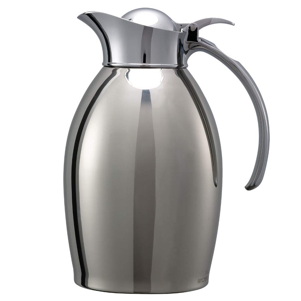 Carafe, 1 Liter Capacity, Polished Finish, (Case of 6) by Service Ideas – 33.8 Ounces, 1.0 liters, Stainless Steel, Pack of 6, Model 981C10PS