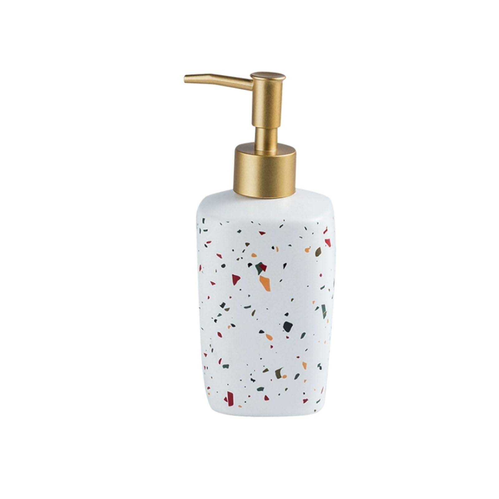 Dispensador de jabón rectangulares de cerámica terrazo para baño y cocina