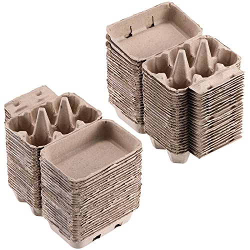 Image of Half Dozen Vintage Egg Cartons 50 Pack, Blank Natural Pulp Egg Cartons 6 Count for Chicken Eggs Reusable, Storage Tray Strong for Holds Up to Six 6 Huevo Carton Cardboard Paper Holder Container