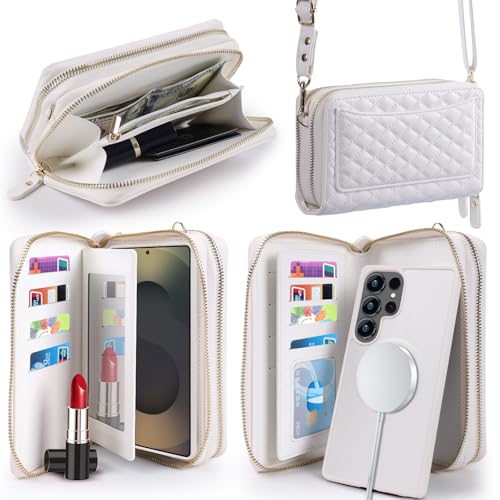 Protégez votre Samsung S25 Ultra et remplacez votre sac grâce à cet étui portefeuille blanc
