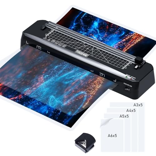 Laminator Machine, 4 in 1 Thermal & Cold Laminator with Laminating Sheets,Poartable Office...