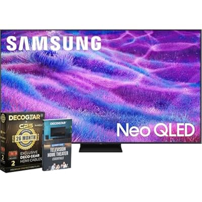 Samsung QN100QN80FFXZA 100 inch Neo QLED 4K QN80F Vision AI Smart TV (2025) Vision AI, HDR10+ Bundle with CPS Exclusive 1-Year Protection & Deco Gear Complete Home Theater Beginner's Guidebook