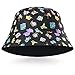 Pokemon Baseball Cap Sunglasses Boys Girls Bucket Hat for Kids Unisex Pikachu Adjustable Strap Summer Accessories (Black Bucket Hat)