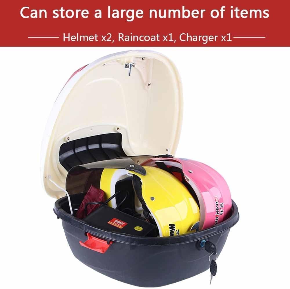 Cavalletto Si Piaggio Bauletto Moto Rigido 28 Litri Nero - Valigia Universale Per Scooter Con Piastra Bauletto Givi B45 - Foto 4