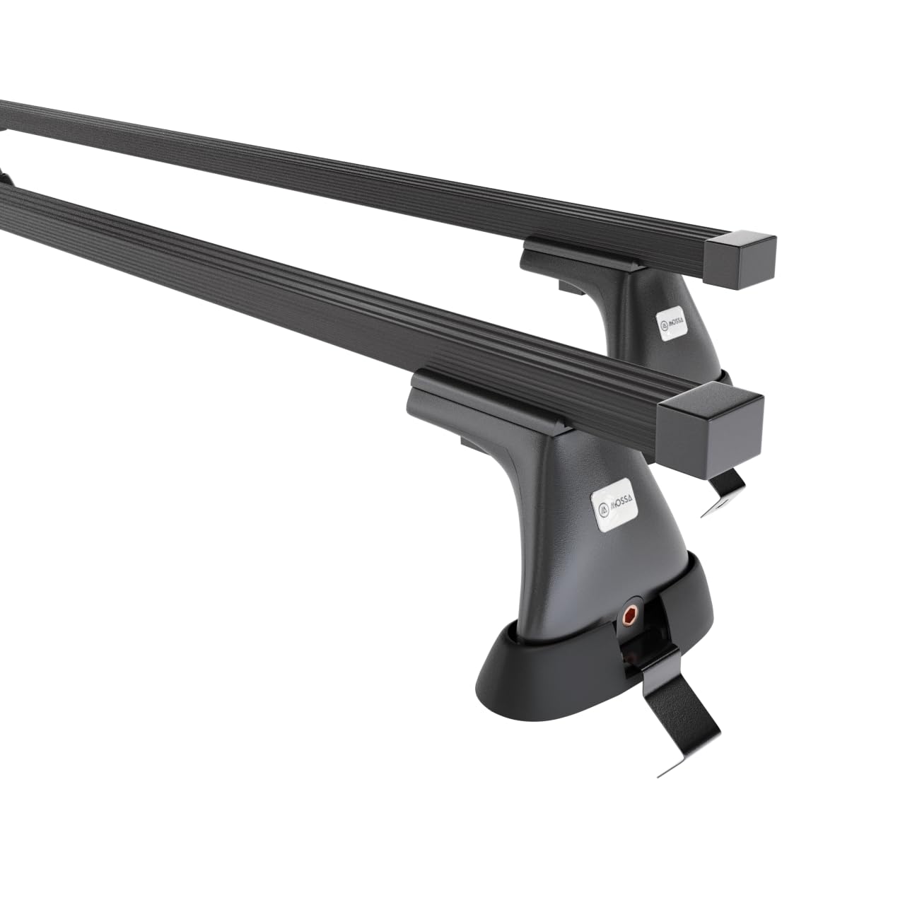 Mossa Portaequipajes de Techo adecuadas para Opel Insignia Berlina (2009-2017) - baca para Coche - Barras para Techo de Coche - Acero Negro - sin Puntos de Montaje