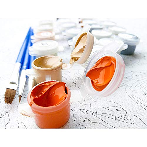 DIY Malen Nach Zahlen Ölgemälde,Erwachsene Malen Nach Zahlen Kits, Fahrrad Vor Der Tür Acryl Färbung Kinder Handgemalte… – Bild 6