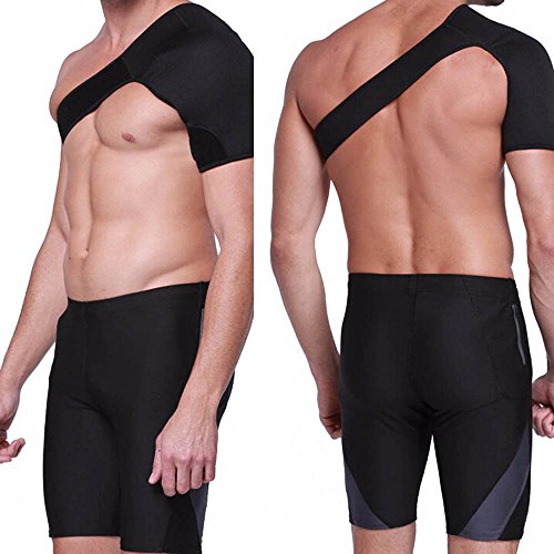 Remingtape Correas para los hombros, protección para espalda, cinturón envolvente, almohadillas de un solo hombro, ajustables, transpirables, para el cuidado deportivo, 1 juego de protectores de