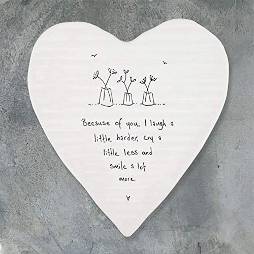 Image of East of India: Heart Porcelain Coaster - Because Of You