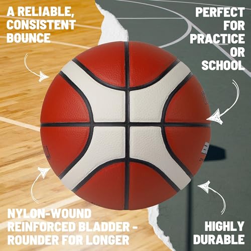 Molten BG3000 Basketball, Indoor/Outdoor, Rubber, Size 7, Orange/Ivory, Suitable For Boys age 14 & Adult Molten BG3000 Basketball, Indoor/Outdoor, Rubber, Size 7, Orange/Ivory, Suitable For Boys age 14 & Adult