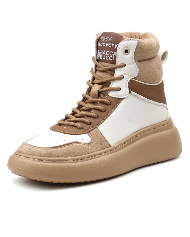 Image of Bacca Bucci x Discovery Noir Women's High-Top Sneakers - Premium Suede & PU Urban Adventure Shoes