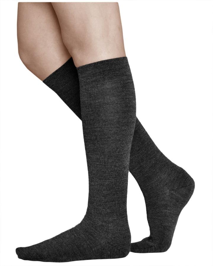 KRIDEZ Stripe Warm Woolen Thigh High Knee High Leg Warmer Winter Long Boot Cuffs Socks For Women, Black 3