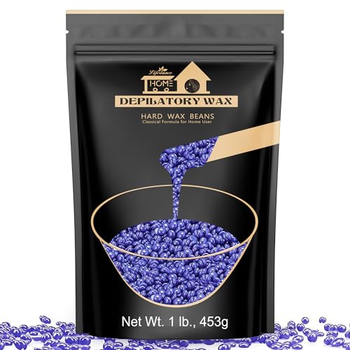 Lifestance Hard Wax Beads for Hair Removal, Sensitive Skin, 1LB, Lavender