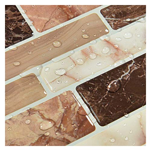 Peel and Stick Tile Backsplash for Kitchen, Marble Design (10 Sheets)