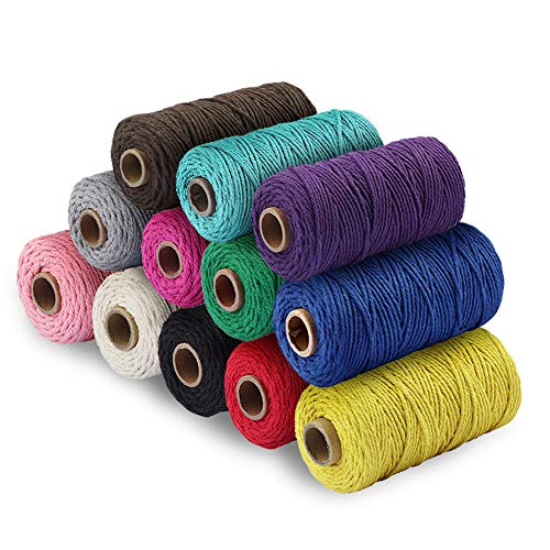 Image of G2PLUS 3MM Cotton String,328 Feet Black Natural Twine for Crafts & Bakers | Thick Natural Cotton String for Crafts, Bakers Twine, Halloween, Christmas Gift Wrapping