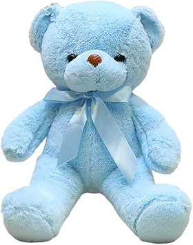 Teddy Bear Stuffed Animal, 12inch Teddy Bear Plush Toy, Birthday Valentines Day Xmas Gifts for Kids Boys Girls Friends A-Blue