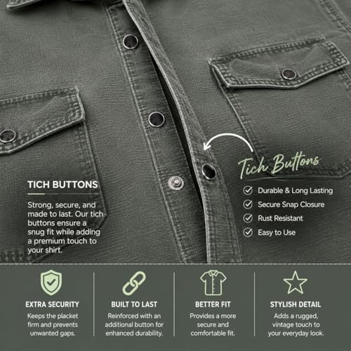 Image of Men's Slim Fit Western Denim Shirt with Dual Chest Pockets - Long Sleeve Button-Down Casual | Smart Casual Fashion Wear |Durable Tich snap Buttons.