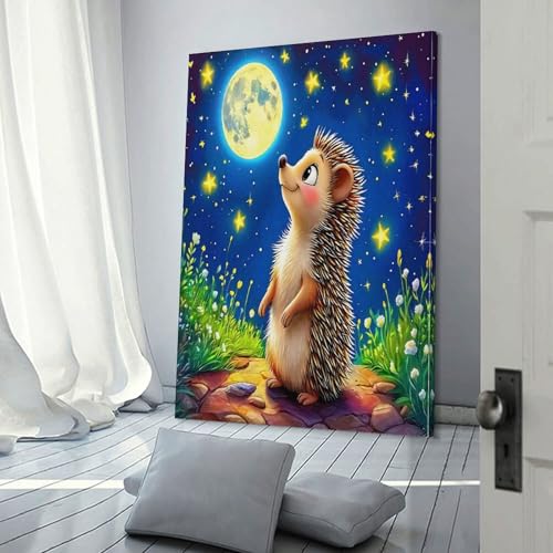 Image sur toile hérisson pour apporter une touche de tendresse à votre salon de famille