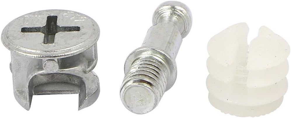 Crаzу Dеаlѕ uxcell 3-in-1 Furniture Connecting Kit 13mm OD Cam Fitting, 6x25mm Dowel Screws, 11mm OD Pre-Inserted Nut 20 Sets