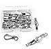 MINI SKATER 20PCS Mini Hanging Buckle Spring Backpack Clasps Climbing Metal Hook EDC Keychain Camping Bottle Hooks Paracord Tactical Survival Gear(Light Silver)