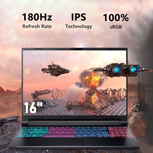 Acer Nitro V 16S Gaming Laptop | 16" WUXGA IPS 180Hz (100% sRGB) | Intel 10-Core 7 240H | 32GB DDR5 4TB SSD | GeForce RTX 5060 DLSS4 (fino a 572 AI Tops) | Tastiera retroilluminata Win11 Pro con - Notebook - Immagine 5