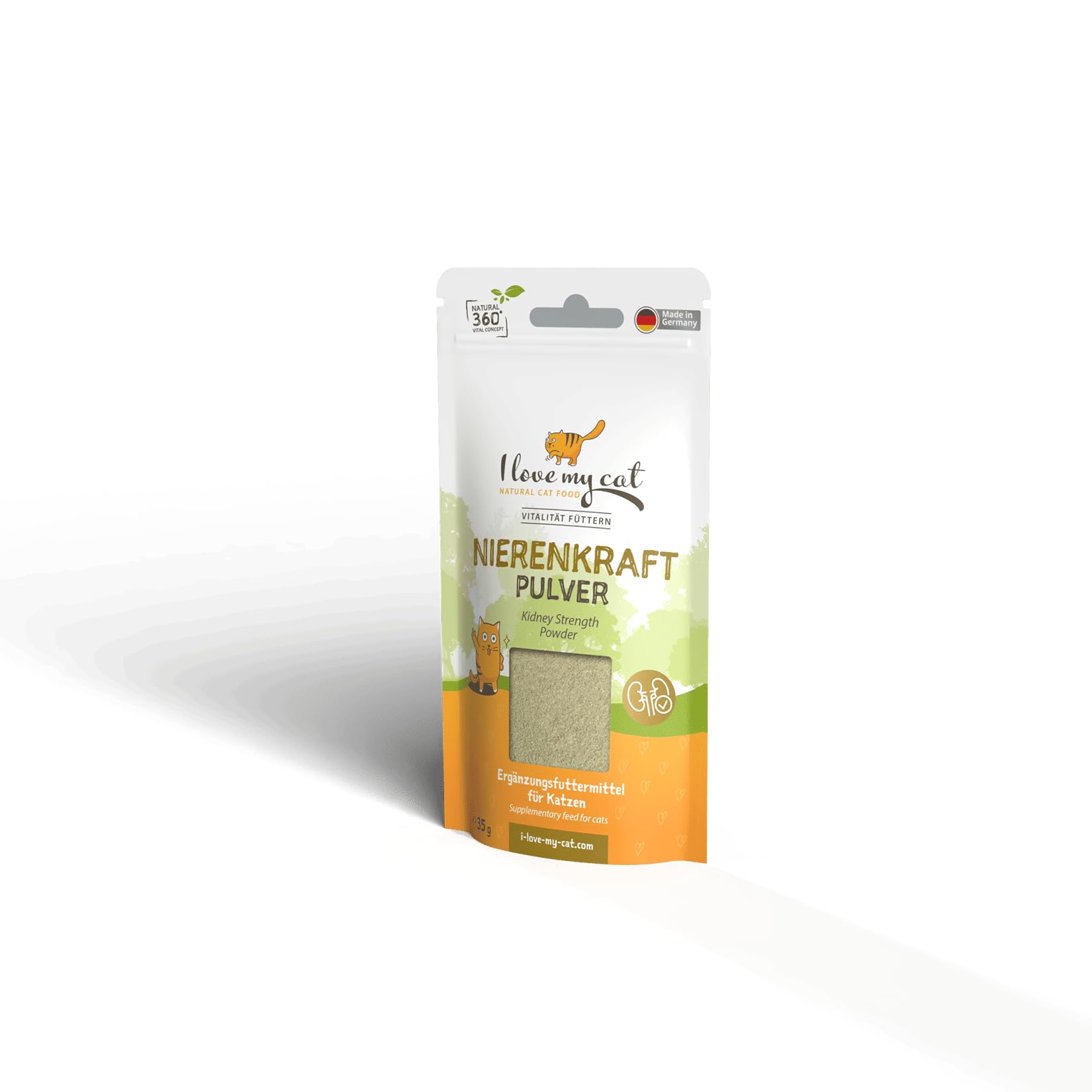 I Love My Cat Kidney Power Supplementary food for cats with birch leaves and nettle. Natural support for your cat's physiological kidney function – 80 g.