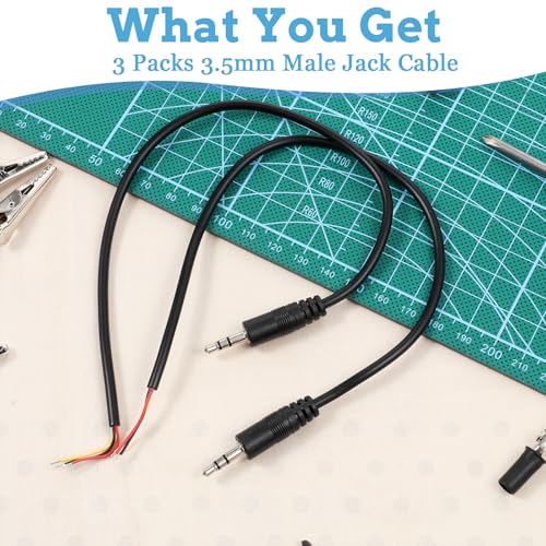 Conector Jack 3.5mm macho 4 piezas reemplazo reparación audio miniatura 5
