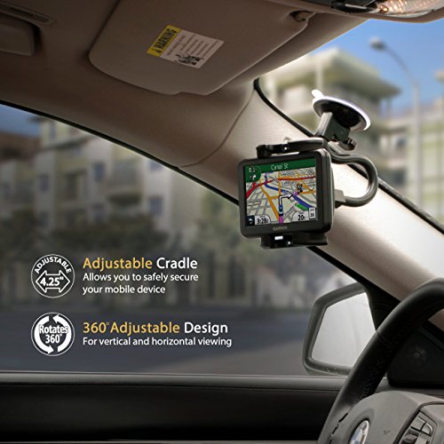 Scosche IUHW9R StuckUp 2-in-1 Mount Kit for Mobile Devices, Non-Magnetic, Vent Mount or Suction Cup Base for Vehicles, XL