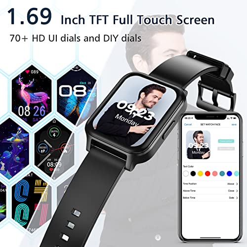 Smart Watch Heren, 1.65 "Volledig Touchscreen met Hartslagmeter Slaapmonitor, GPS Smartwatch Activity Tracker Stappenteller, IP68 Waterdicht Dames Heren Slimme Horloges voor IOS Android - Image 3