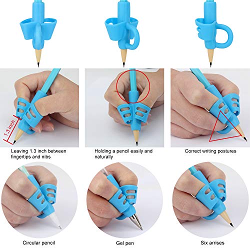 Colovis Pencil Silicone Grips for Kids Handwriting, 3 Type, Suitable for Children, Students, Toddler, and Special Needs