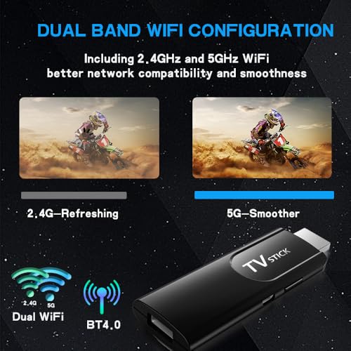 Image of FORIDA Smart Android 13 TV Box, 4K Ultra HD Streaming Device, H618 Quad Processor, Dual WiFi (2.4G /5G), 2GB RAM 16GB ROM, Voice Remote, TV Stick Dongle, Bluetooth, Chromecast Built-in Media Player