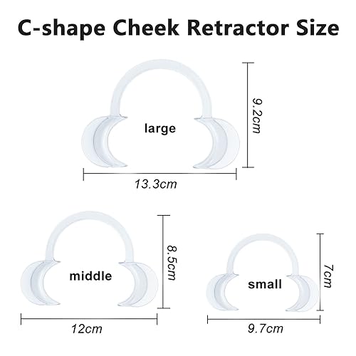 Miniatura 2 de 10 piezas de retractor de mejillas en forma de C, abridor de boca desechable para blanqueamiento dental de dientes, protector bucal o juego de