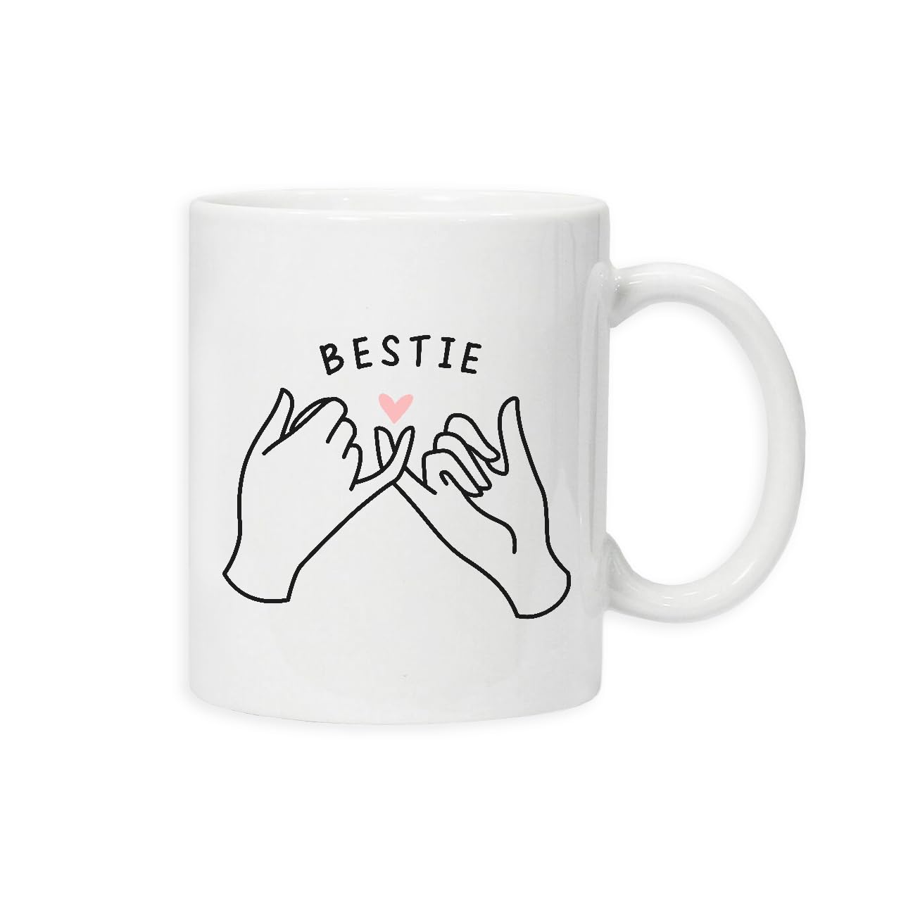New Spirit Original Bestie Pinkie Promise Mug, Tea, Coffee, Cute, Friends, Friendship, Best Friends, Promises, Drinks Cup, Mugs