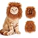Cat Halloween Costumes - Lion Mane Wig for Cats & Puppies, Adjustable Pet Cosplay Apparel Kitten Outfits for Halloween Christmas Cat Birthday Party (Brown)