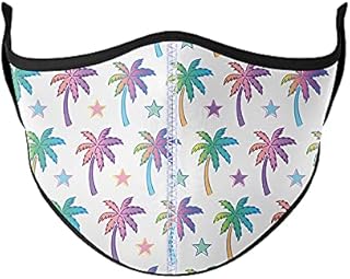 Top Trenz Reusable Face Mask Made with Stretch Cloth for Everyday Use - Indoor/Outdoor Face Cover - Palm Tree Mask - One Size Fits Most Ages 8+