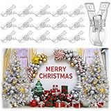 LemonRoad 16 Pcs 2.6' Clips for Balloon Arch Clear Heavy Duty 1.2' Jaw Opening Spring Clamps for Christmas Balloon Arch, Tablecloth Clip, Backdrop Stand for Wedding Photography Studio Home Decorations