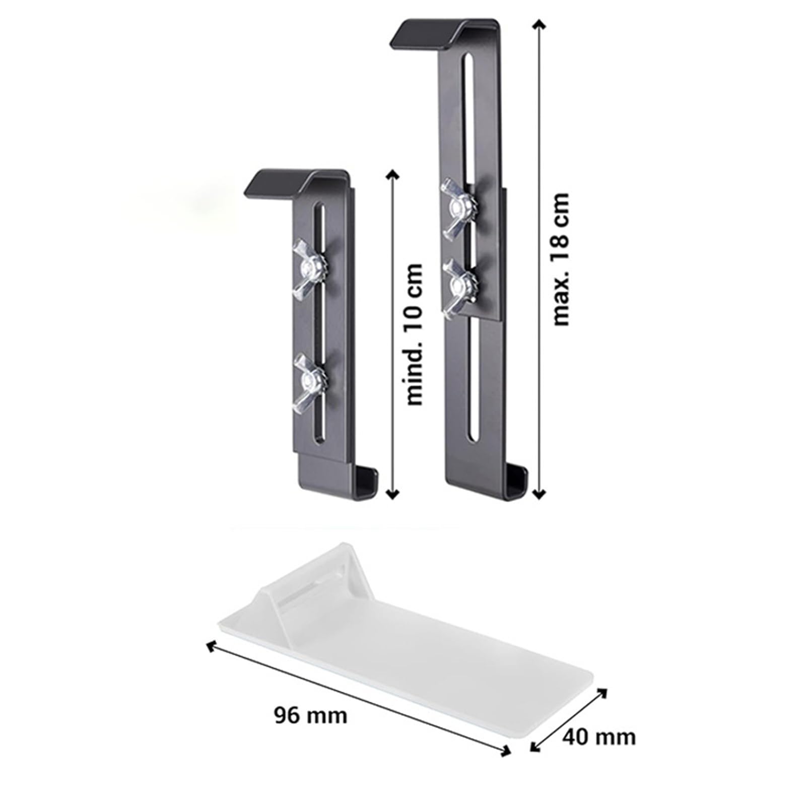 Unsichtbare verstellbare Blumenkastenhalterung Rostfreie Außenhalterung Balkon Handlauf Safe Outdoor Halter