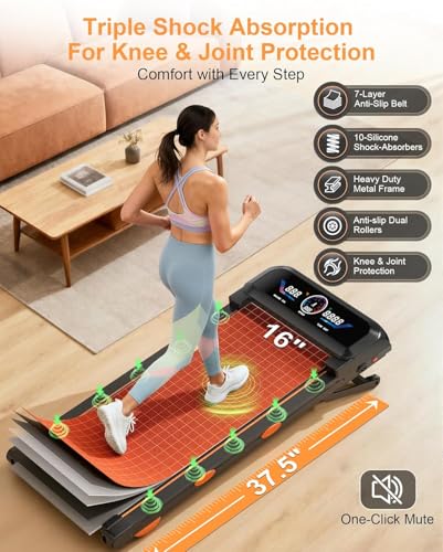 Motorized Folding Treadmill with Incline