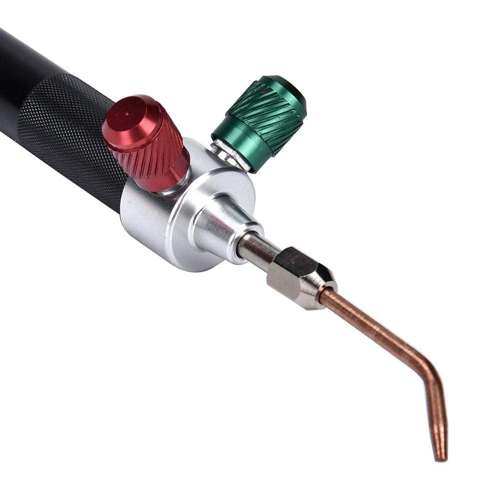 Chalumeau à souder pour Bijoux, Outil de Traitement de Bijoux Pistolet à Flamme, Outil de Torche de soudage à oxygène avec 5 Pointes