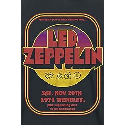 Rock Off LED Zeppelin T Shirt 1971 Wembley Band Logo Nouveau Officiel Homme Size M - Les Beatles, Paul McCartney, John Lennon, RIngo Starr, George Harrison Rock Off LED Zeppelin T Shirt 1971 Wembley Band Logo Nouveau Officiel Homme Size M – Image 2