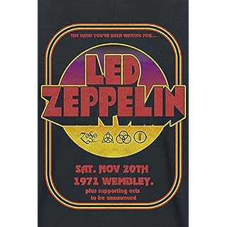 Rock Off LED Zeppelin T Shirt 1971 Wembley Band Logo Nouveau Officiel Homme Size M - Les Beatles, Paul McCartney, John Lennon, RIngo Starr, George Harrison Rock Off LED Zeppelin T Shirt 1971 Wembley Band Logo Nouveau Officiel Homme Size M – Image 2