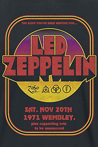 Rock Off LED Zeppelin T Shirt 1971 Wembley Band Logo Nouveau Officiel Homme Size M - Les Beatles, Paul McCartney, John Lennon, RIngo Starr, George Harrison Rock Off LED Zeppelin T Shirt 1971 Wembley Band Logo Nouveau Officiel Homme Size M – Image 3