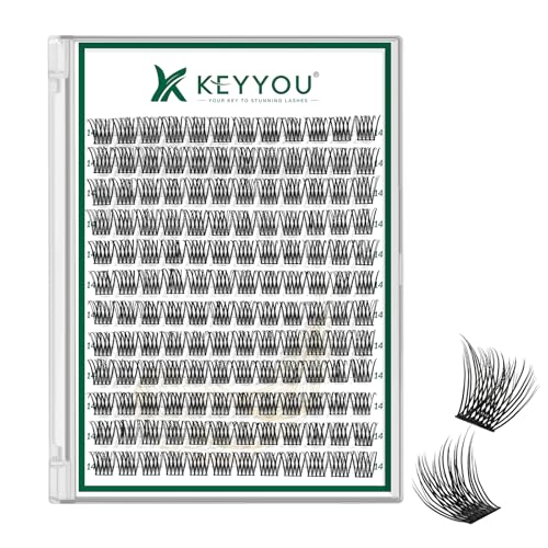 Image of KEYYOU Lash Clusters Air Touch D Curl Natural Individual Lashes 14mm