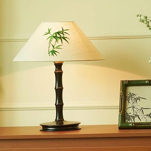Miniatura 5 de Lamp for Desk Chinese Style Solid Wood Zen Study Room Atmosphere Lamp Master Bedroom Bedside Retro Table Lamp Desk Lamps for Home Office